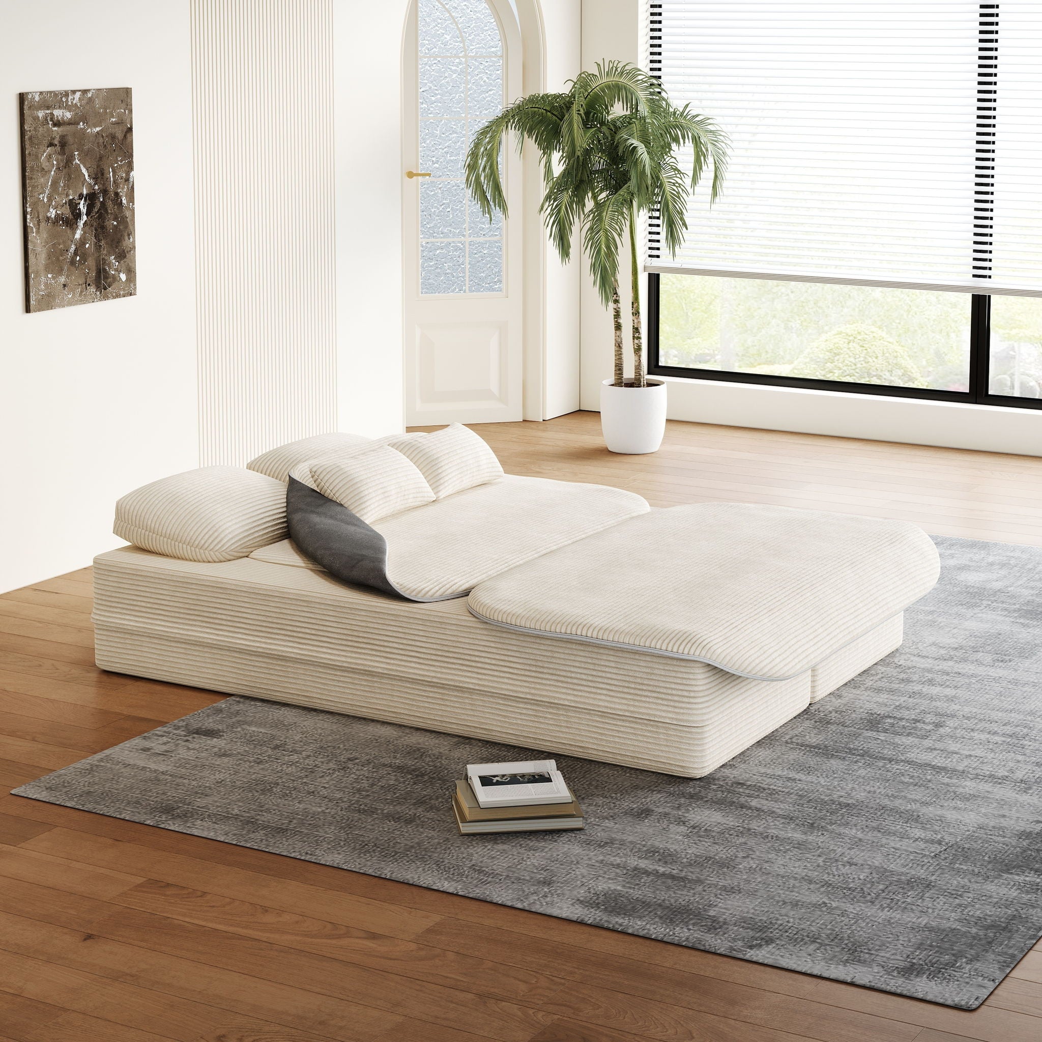 2 In 1 Foldable Sofa Bed With Multi Functional Blanket by HouseOfZazla