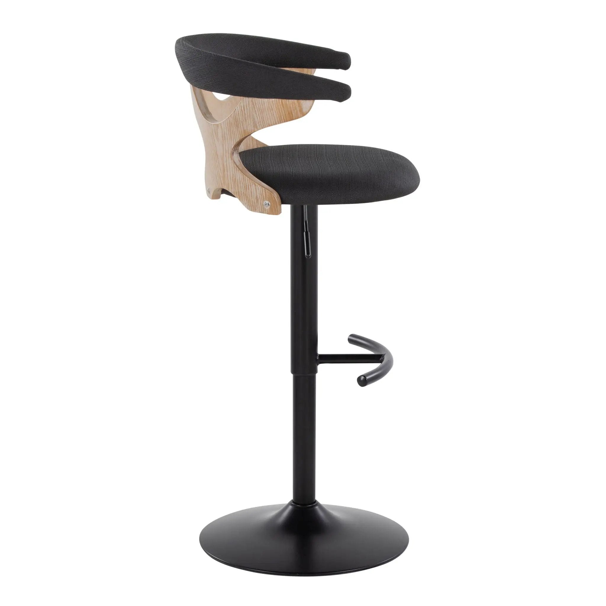 Gardenia - Contemporary Adjustable Barstool & Swivel With Rounded T Footrest (Set of 2) by Unique Piece Furniture