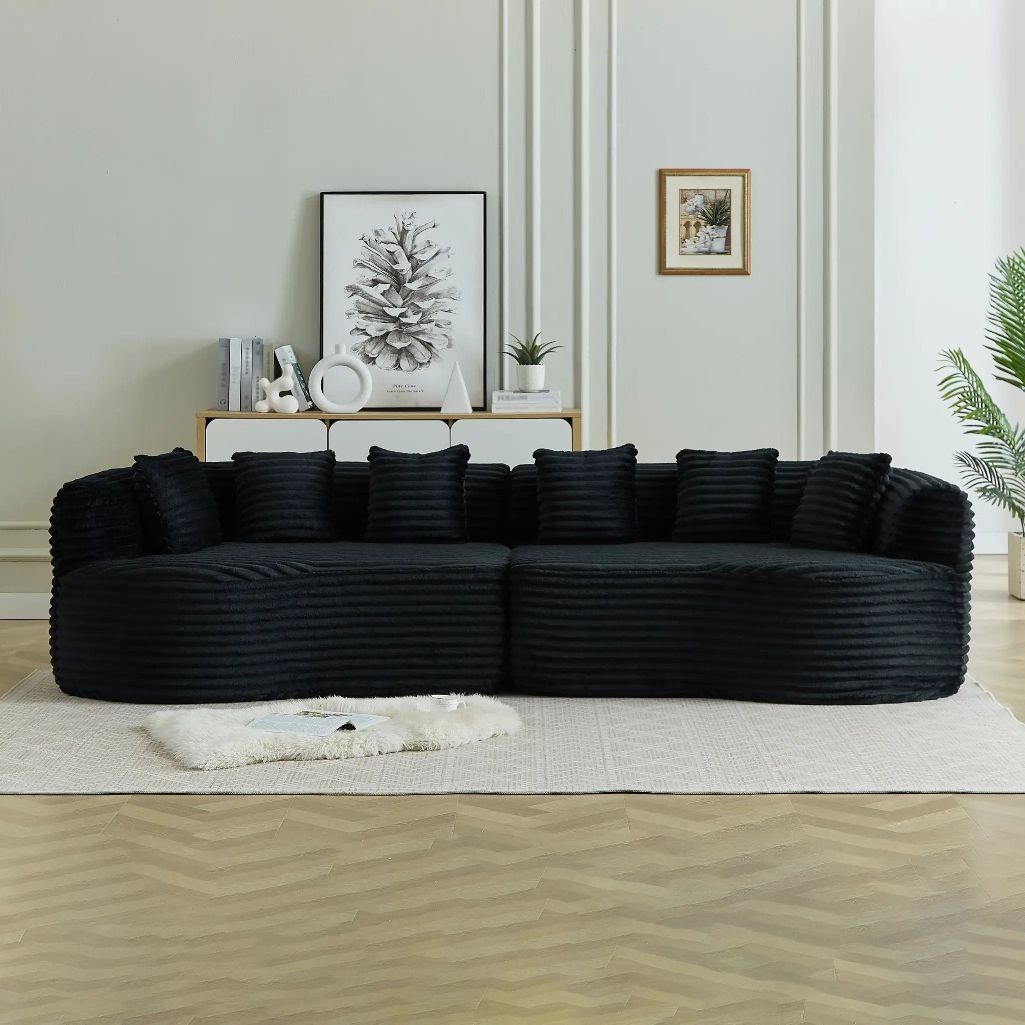 Curved Sectional Sofa - 111.5-inch Oversized Modern Design by HouseOfZazla