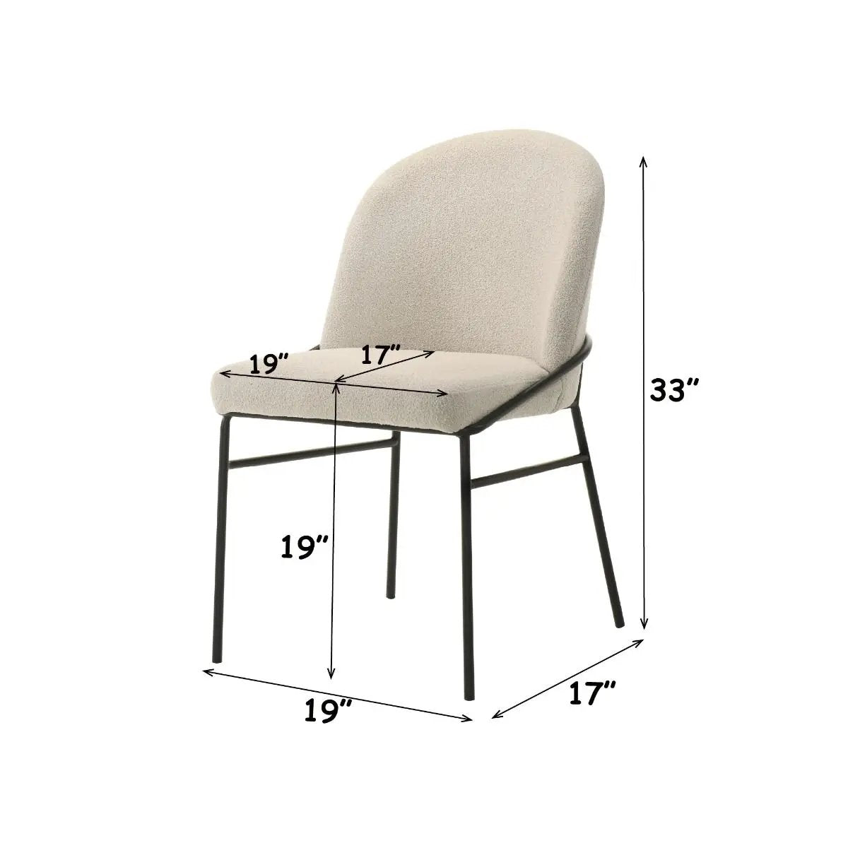 Lark - Side Chair (Set of 2) - White / Black by Unique Piece Furniture