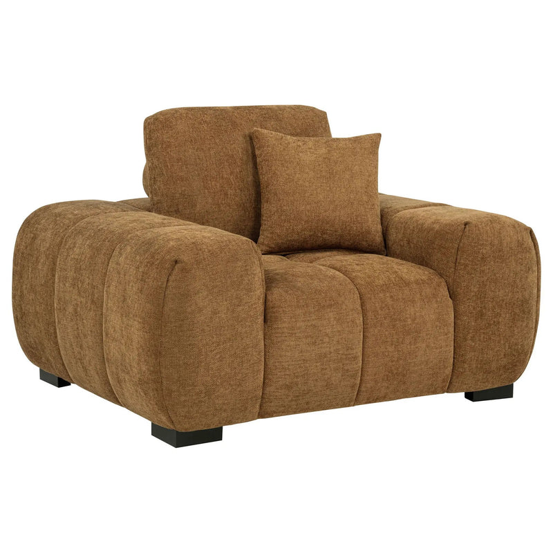 Octavia Upholstered Track Arm Accent Chair Amber by Unique Piece Furniture