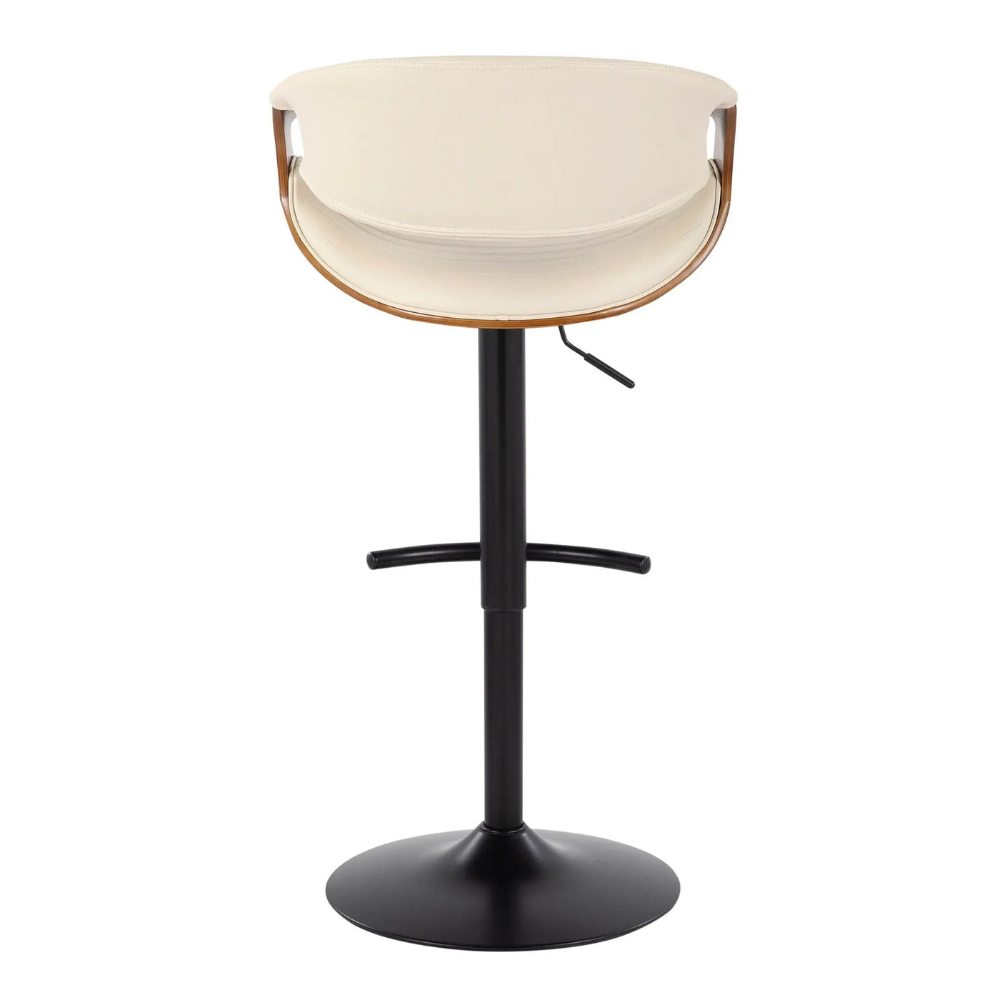 Symphony - Mid Century Modern Adjustable Barstool With Swivel With Rounded T Footrest (Set of 2) by HouseOfZazla