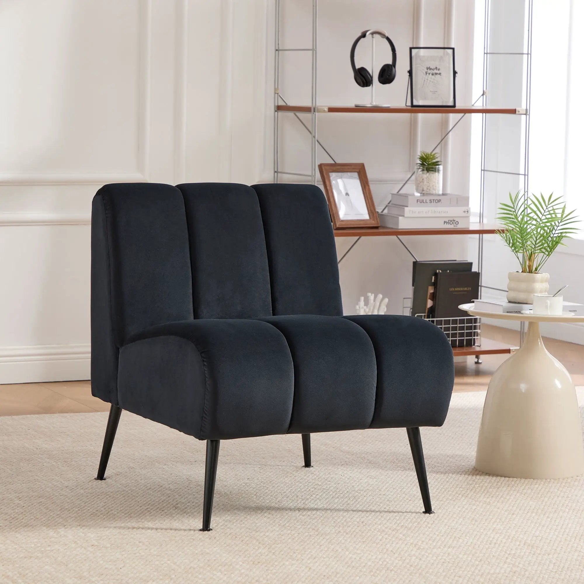 Upholstered Armless Chair For Living Room by Unique Piece Furniture