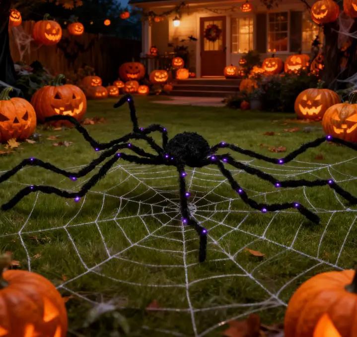 Light-Up Oversized Spider Halloween Yard Decor by HouseOfZazla