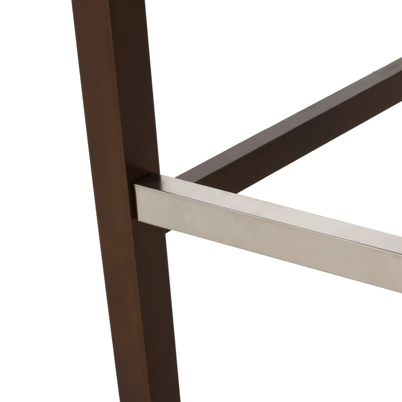 30.5 Inch Seat Height Bar Stool with PU Upholstery and Metal Footrest by HouseOfZazla