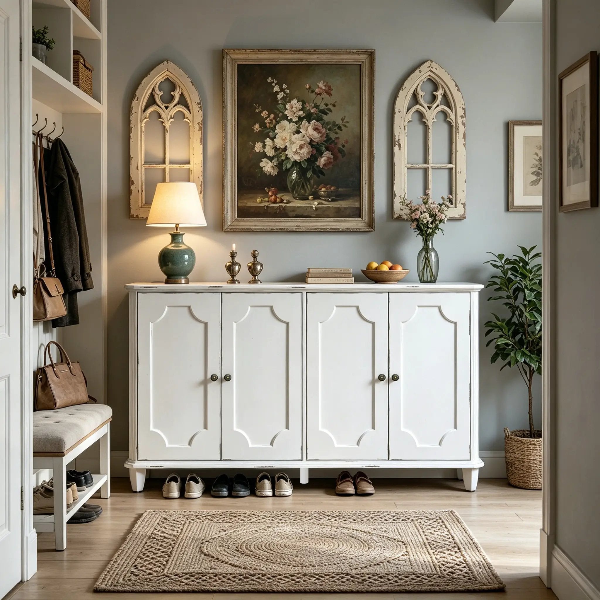 Vintage Distressed Sideboard Buffet Cabinet by HouseOfZazla