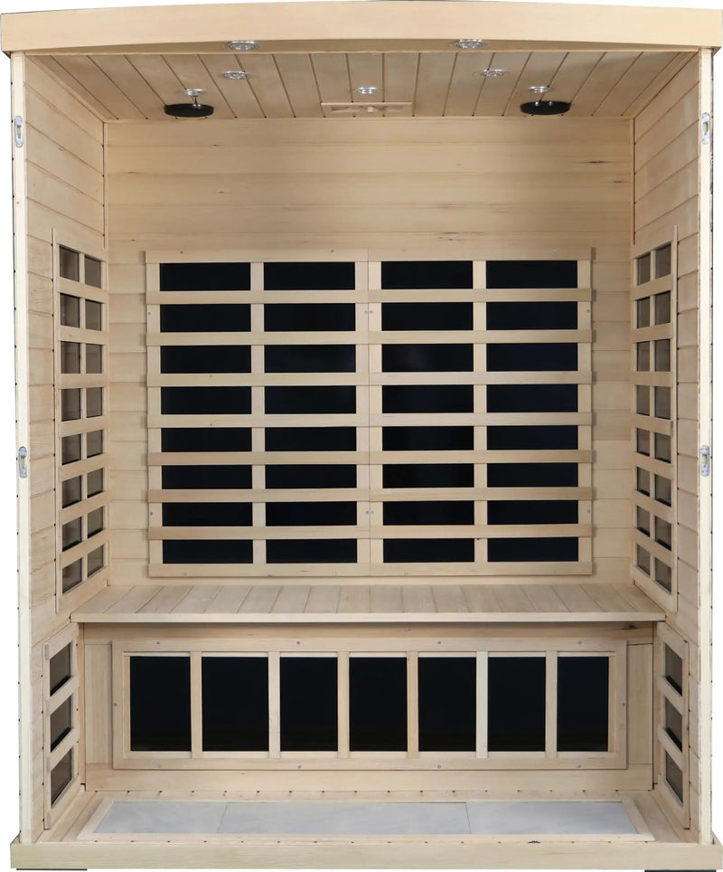 Low EMF Three person Far infrared sauna room (Front & Rear) by HouseOfZazla