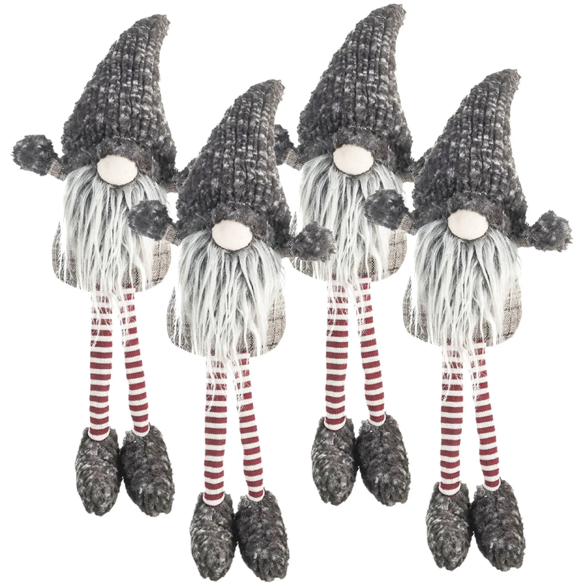Christmas Gnomes Decorations, Christmas Table Home Ornaments For Holiday Party Gifts (Set of 4) - Gray by HouseOfZazla