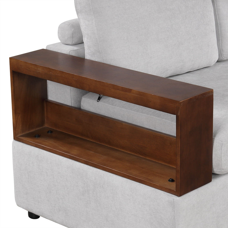 Sectional Sofa Upholstered Sofa Couch With Reversible Armrests For Living Room by HouseOfZazla
