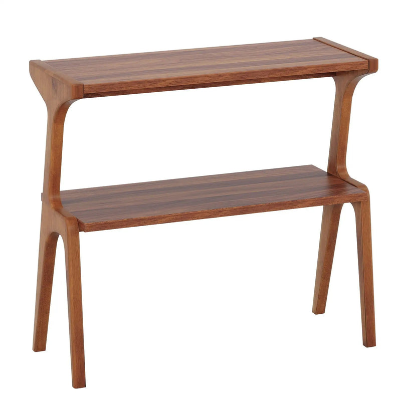 Narrow End Table With 2 Tier Shelf - Cherry by HouseOfZazla