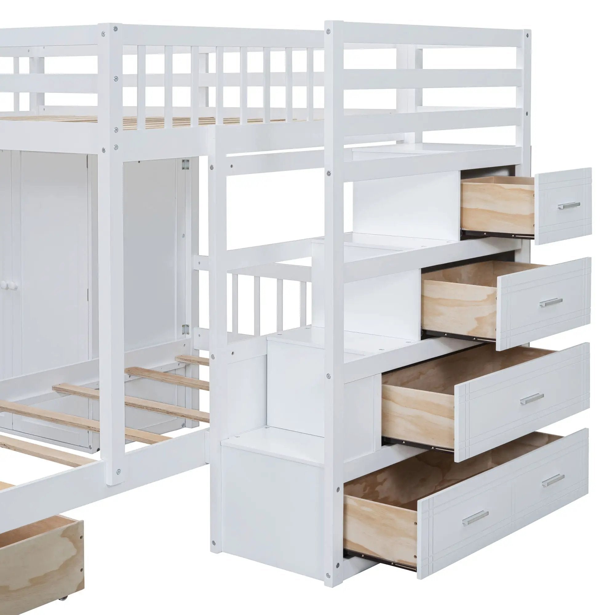 Bunk Bed With Wardrobe, Drawers by HouseOfZazla