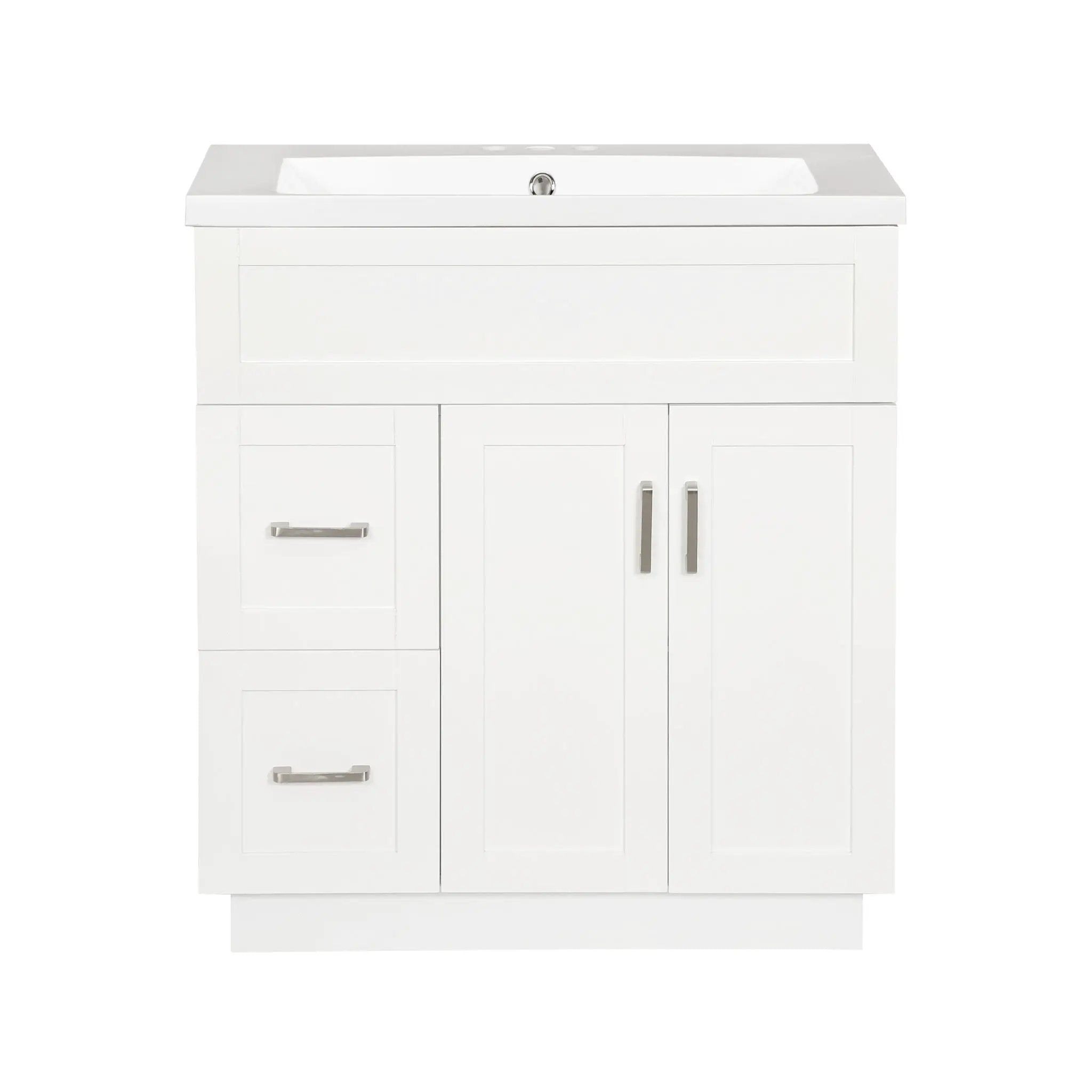 Bathroom Vanity With 2 Doors, 2 Drawers, Adjustable Shelf, Hidden Slides & Soft Close Hinges by Unique Piece Furniture