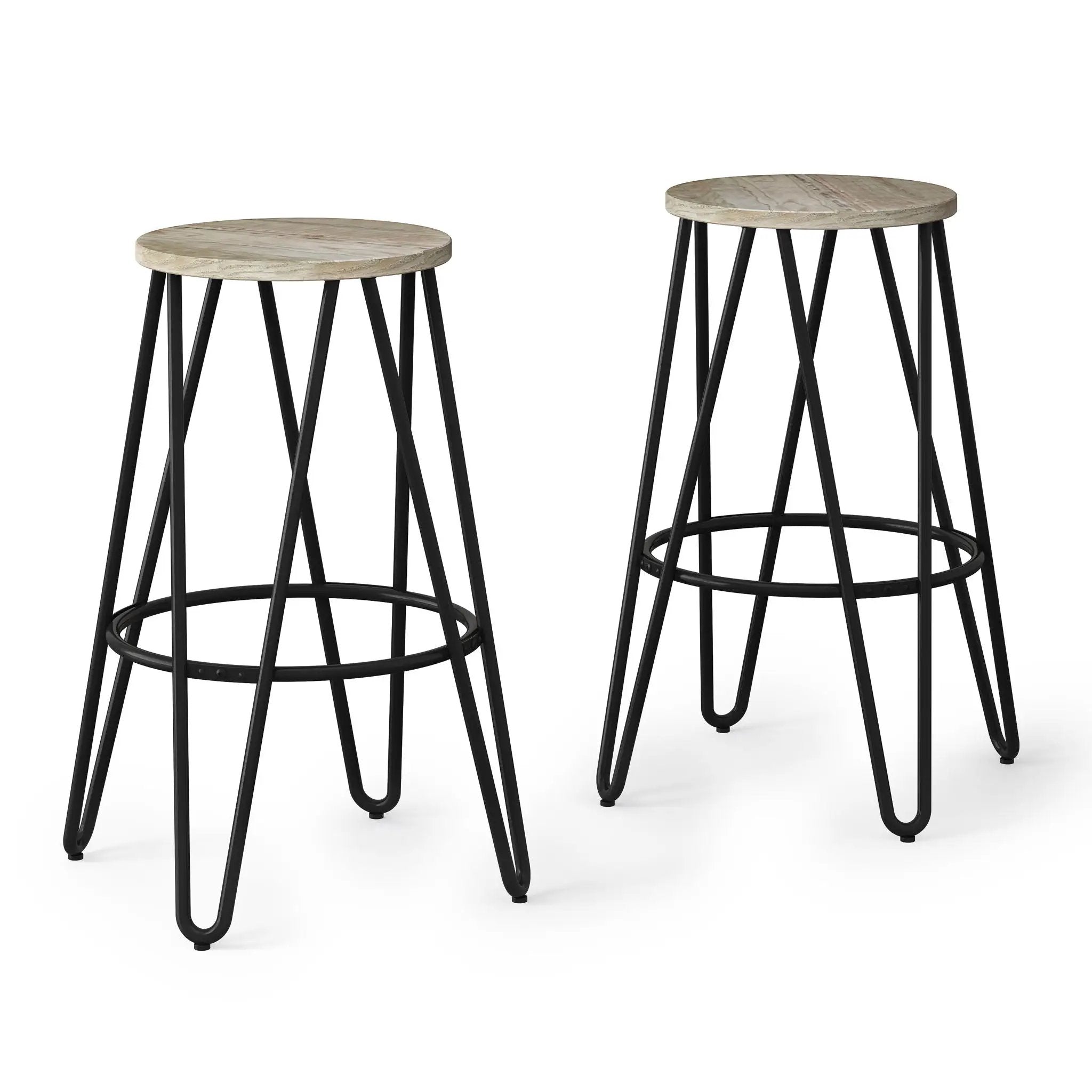 Simeon - Multifunctional Metal Stool With Wood Seat by Unique Piece Furniture