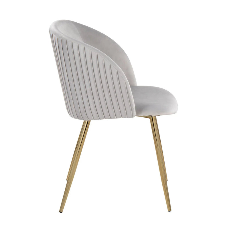 Fran - Pleated Waves Contemporary Chair (Set of 2) by Unique Piece Furniture