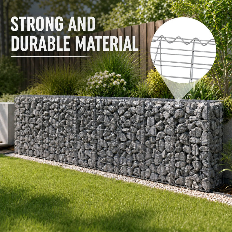Galvanized Steel Gabion Basket with Dividers by HouseOfZazla