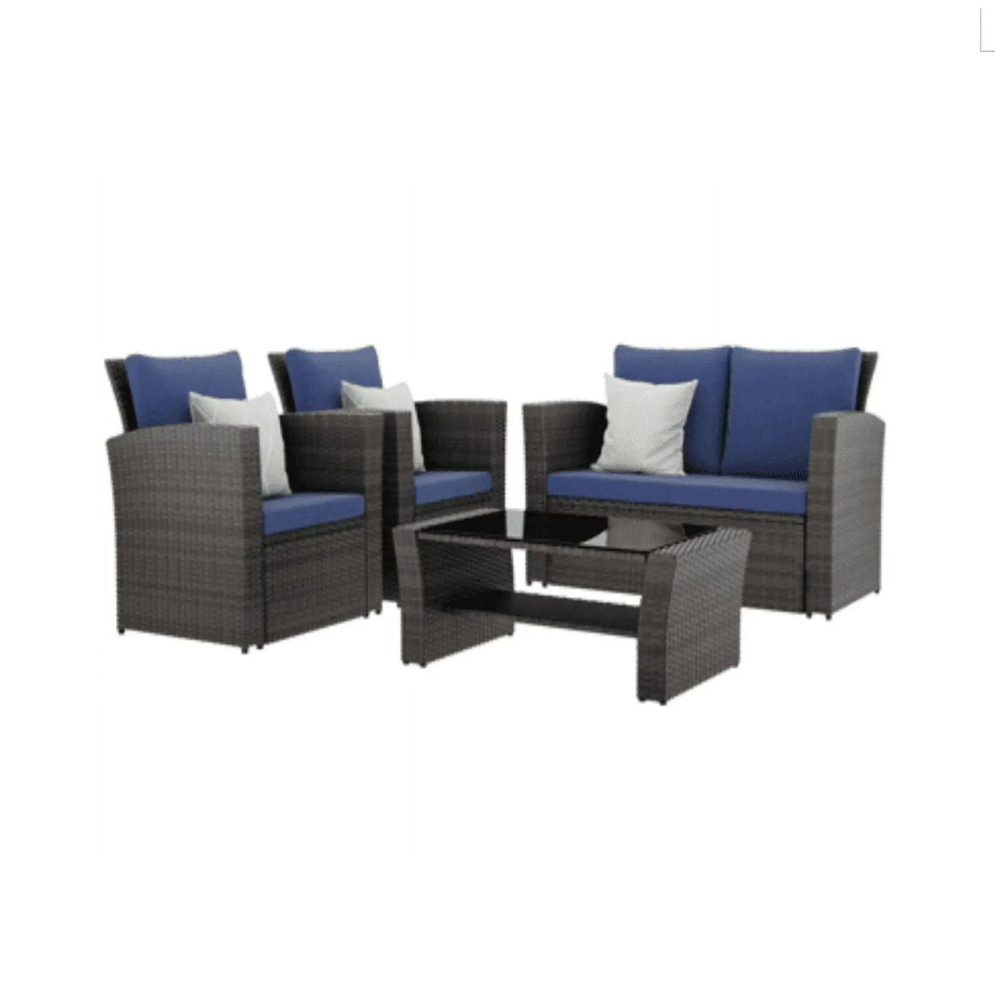 Modern Patio Set With Table And Cushions by HouseOfZazla