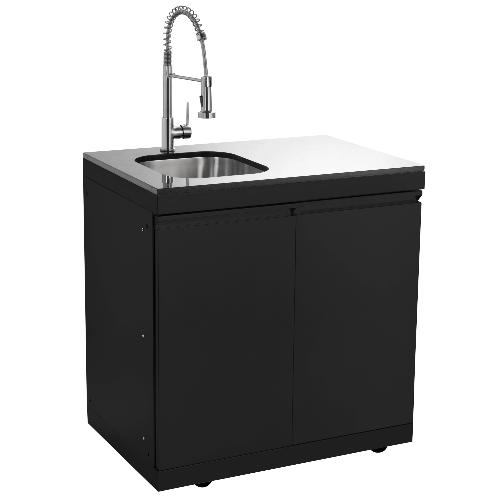 Double Door Sink Cabinet with Tap Stainless Steel Outdoor Kitchen Islands by HouseOfZazla
