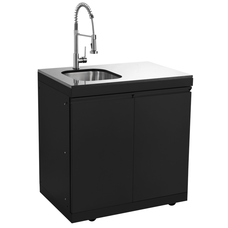 Double Door Sink Cabinet with Tap Stainless Steel Outdoor Kitchen Islands by HouseOfZazla