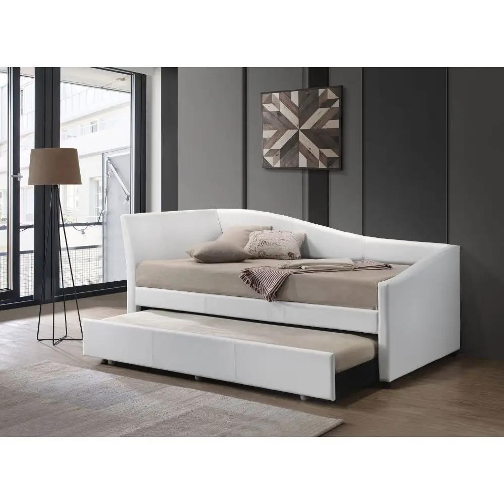 Jedda - Twin Daybed With Trundle - White Synthetic Leather by Unique Piece Furniture