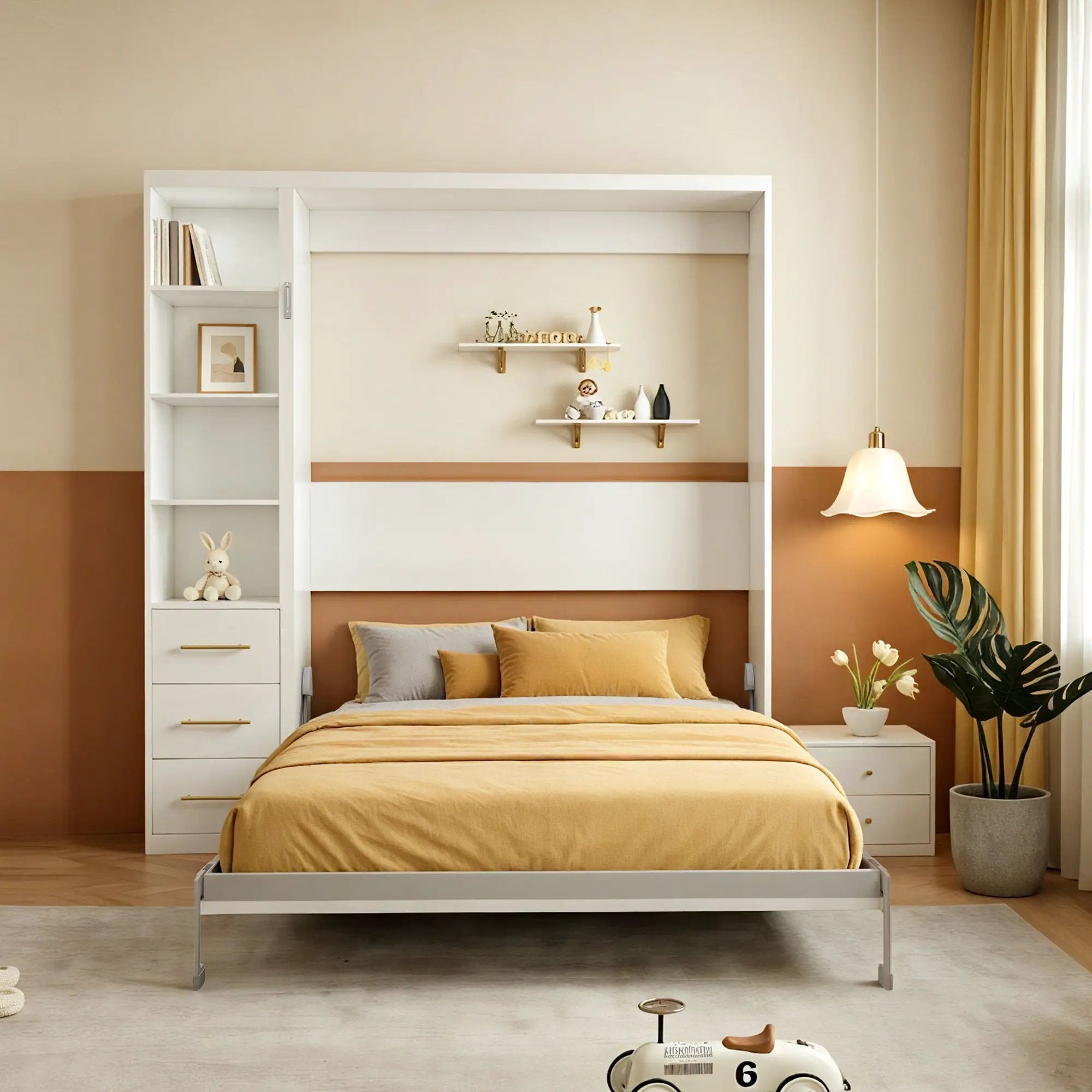 Folding Vertical Murphy Wall Bed by HouseOfZazla
