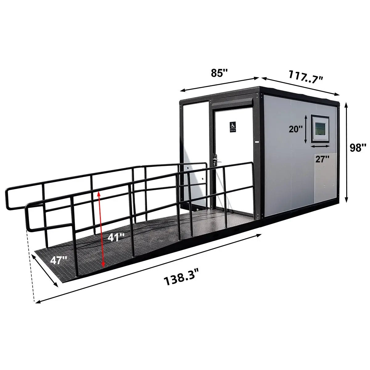 10ft Handicap-Accessible Portable Toilet by Chery Industrial