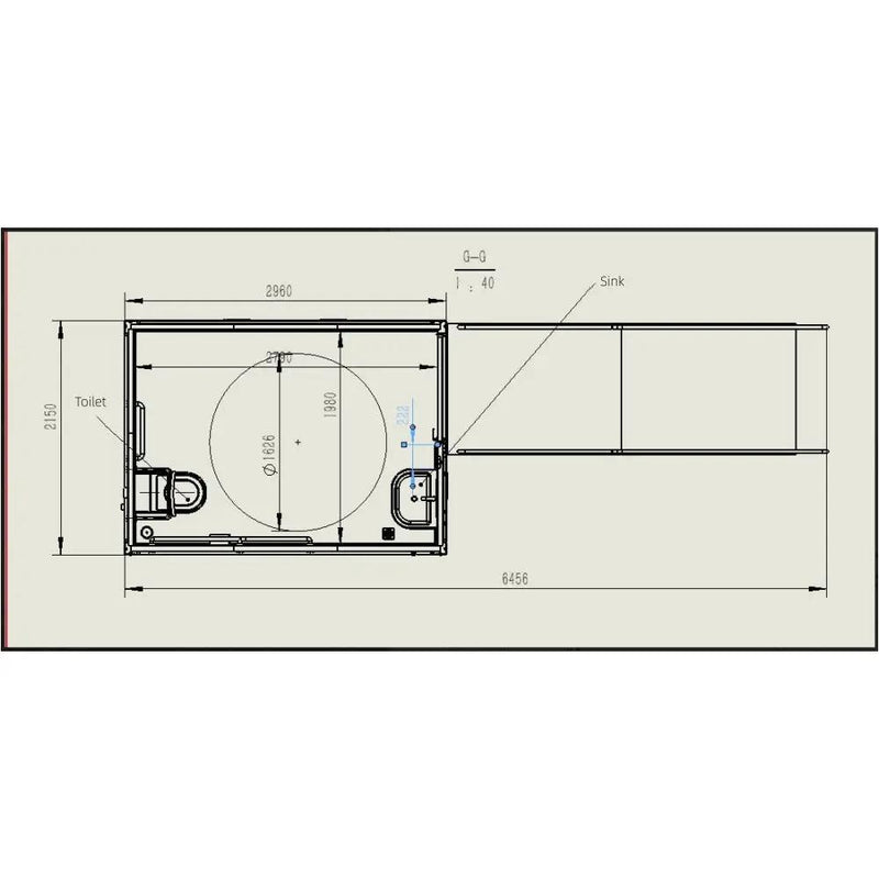 10ft Handicap-Accessible Portable Toilet with Shower by Chery Industrial