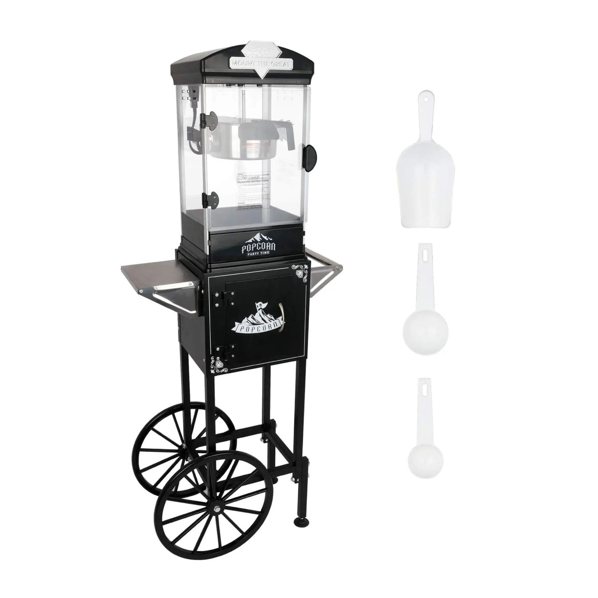 Premium 10OZ Portable Kettle Popcorn Maker Machine With Cart (SAK42196) by SAKSBY WHOLESALE