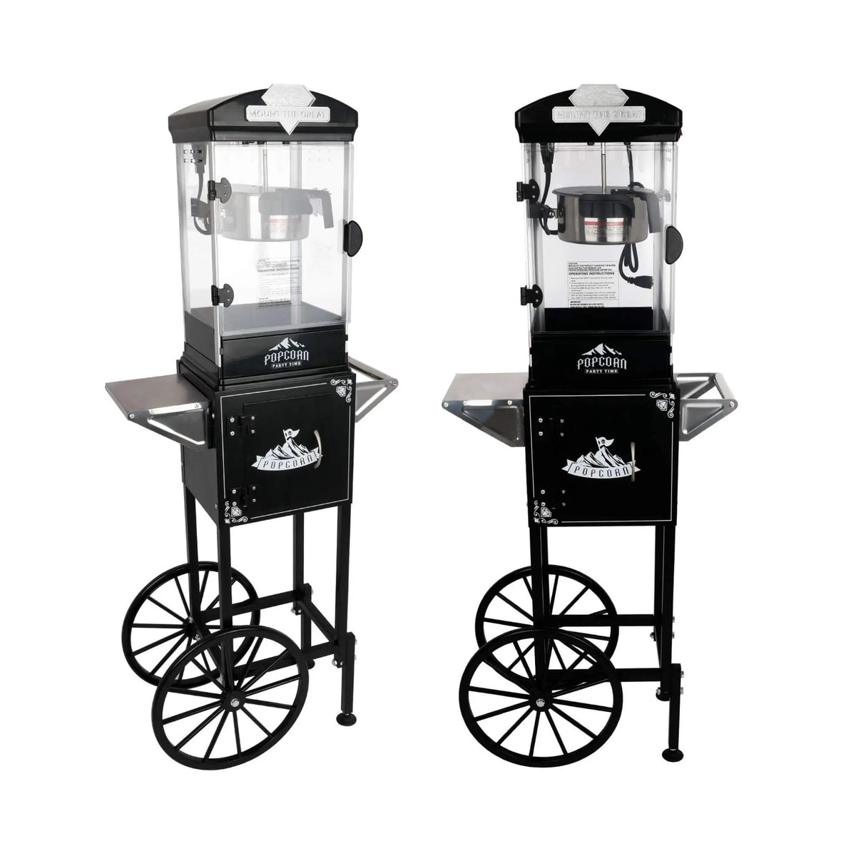 Premium 10OZ Portable Kettle Popcorn Maker Machine With Cart (SAK42196) by SAKSBY WHOLESALE