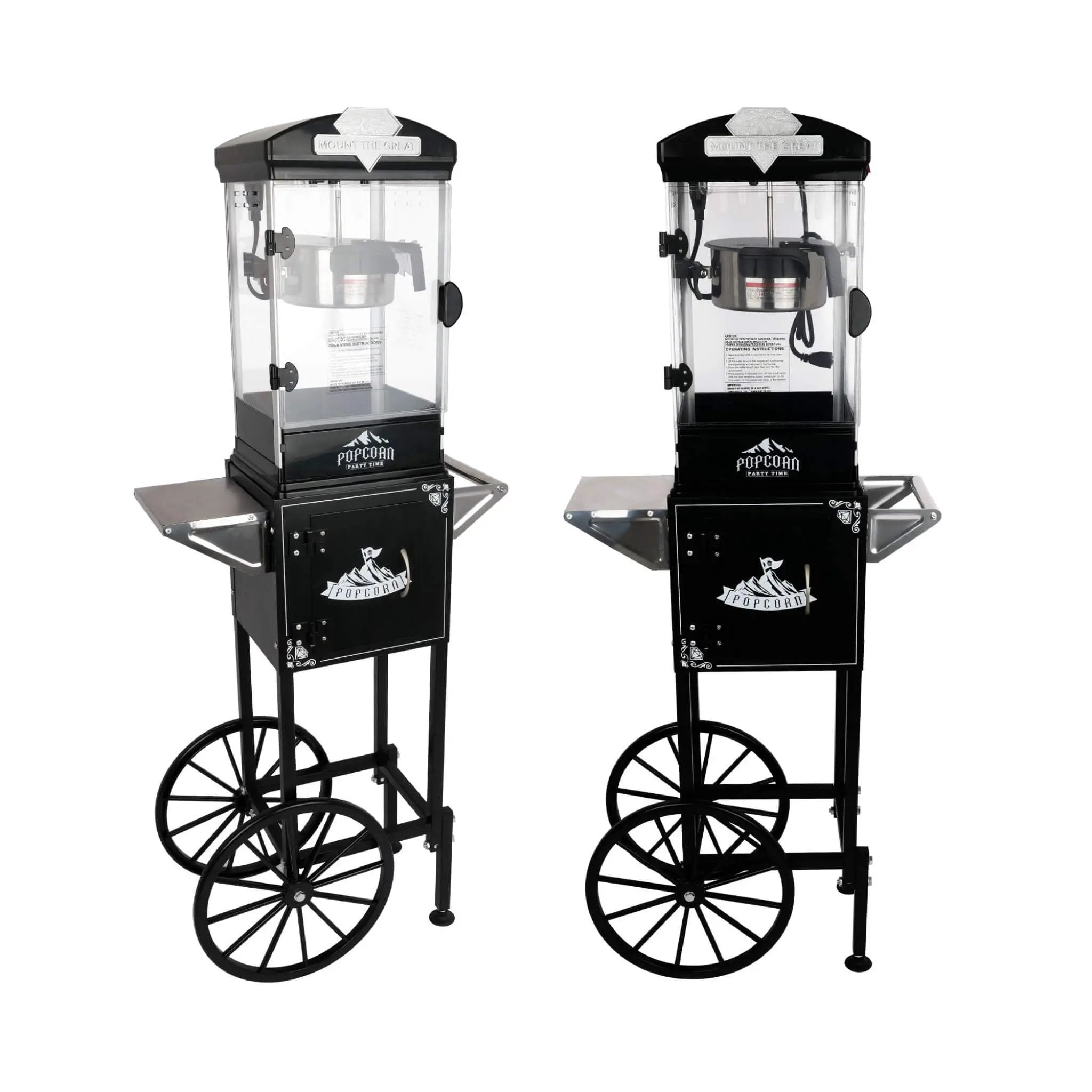 Premium 10OZ Portable Kettle Popcorn Maker Machine With Cart (SAK42196) by SAKSBY WHOLESALE