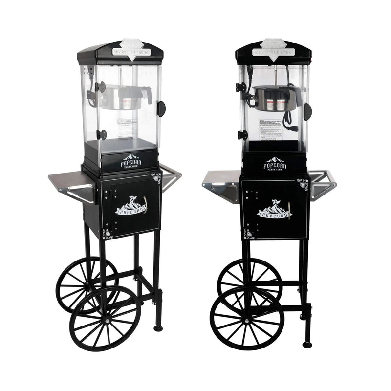 Premium 10OZ Portable Kettle Popcorn Maker Machine With Cart (SAK42196) by SAKSBY WHOLESALE