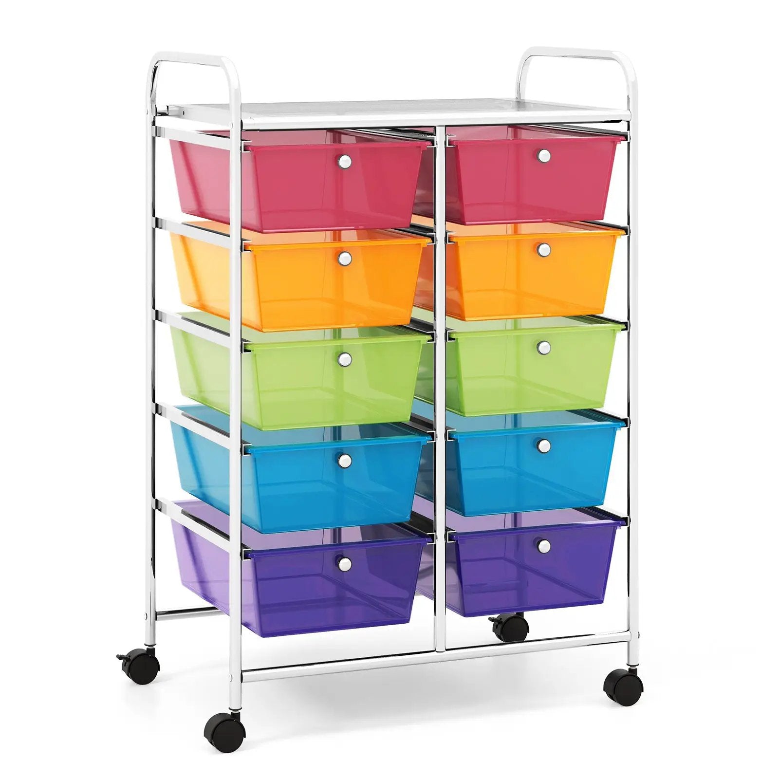 10-Drawer Rolling Storage Cart by DirectDeals
