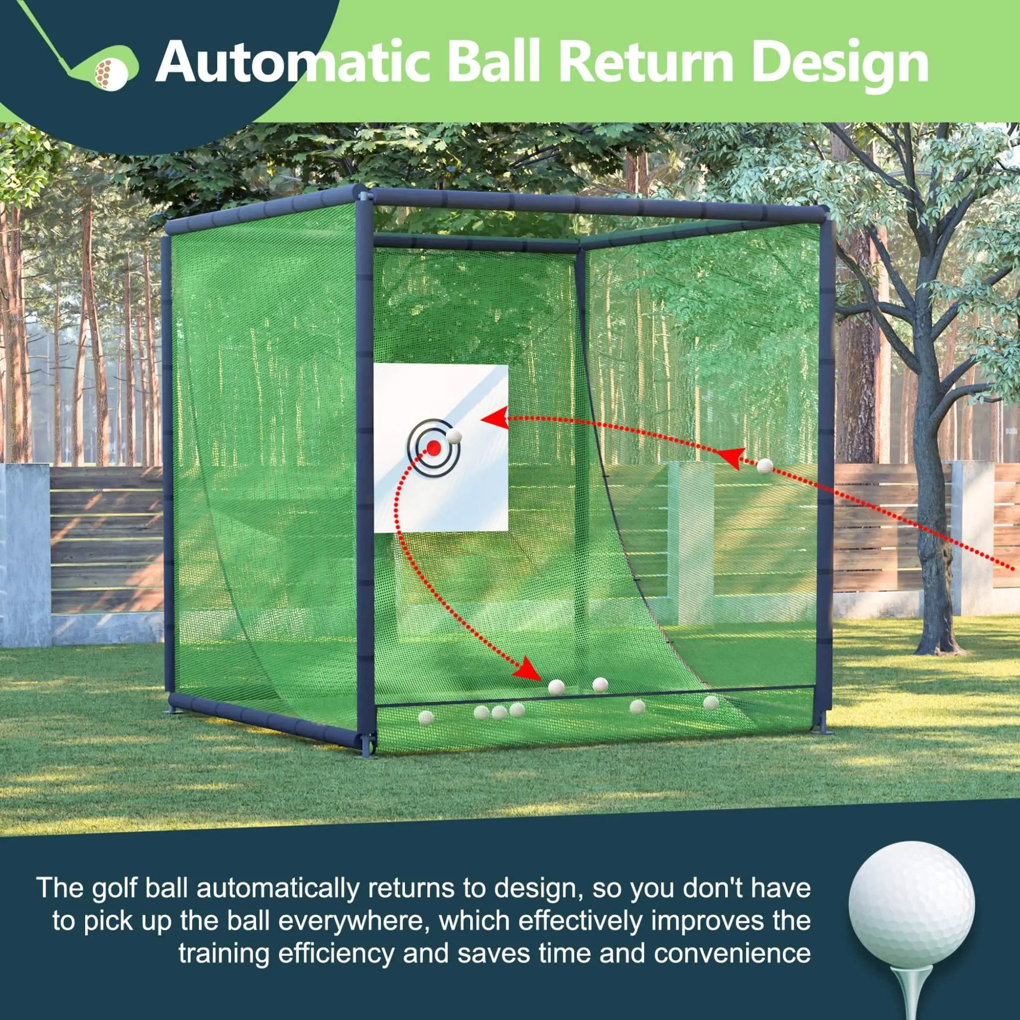 [10X10FT] Golf Practice Net Cage With Metal Frame (SAK41786) by SAKSBY WHOLESALE