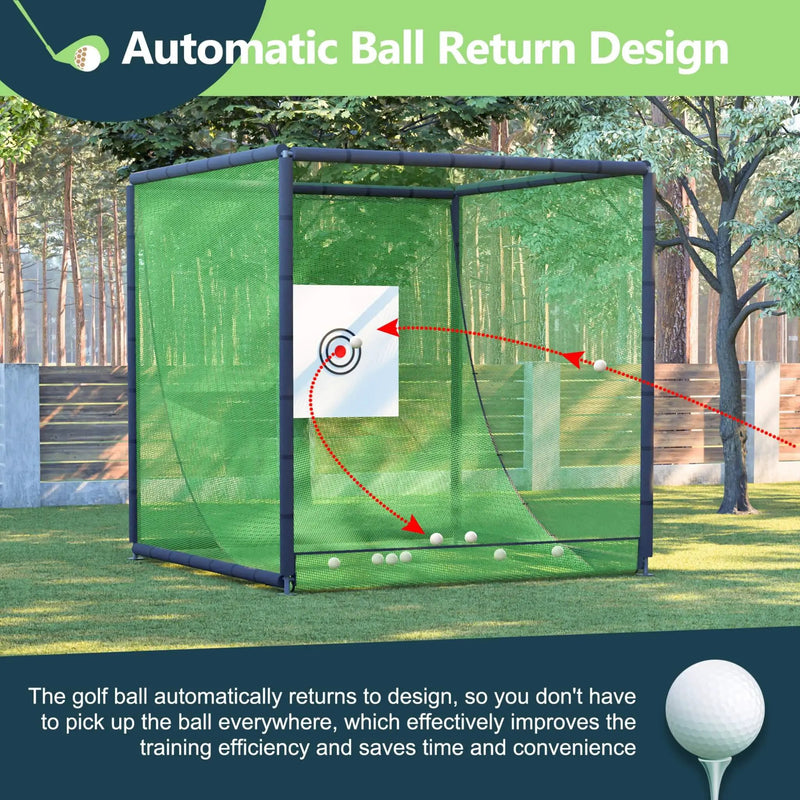[10X10FT] Golf Practice Net Cage With Metal Frame (SAK41786) by SAKSBY WHOLESALE