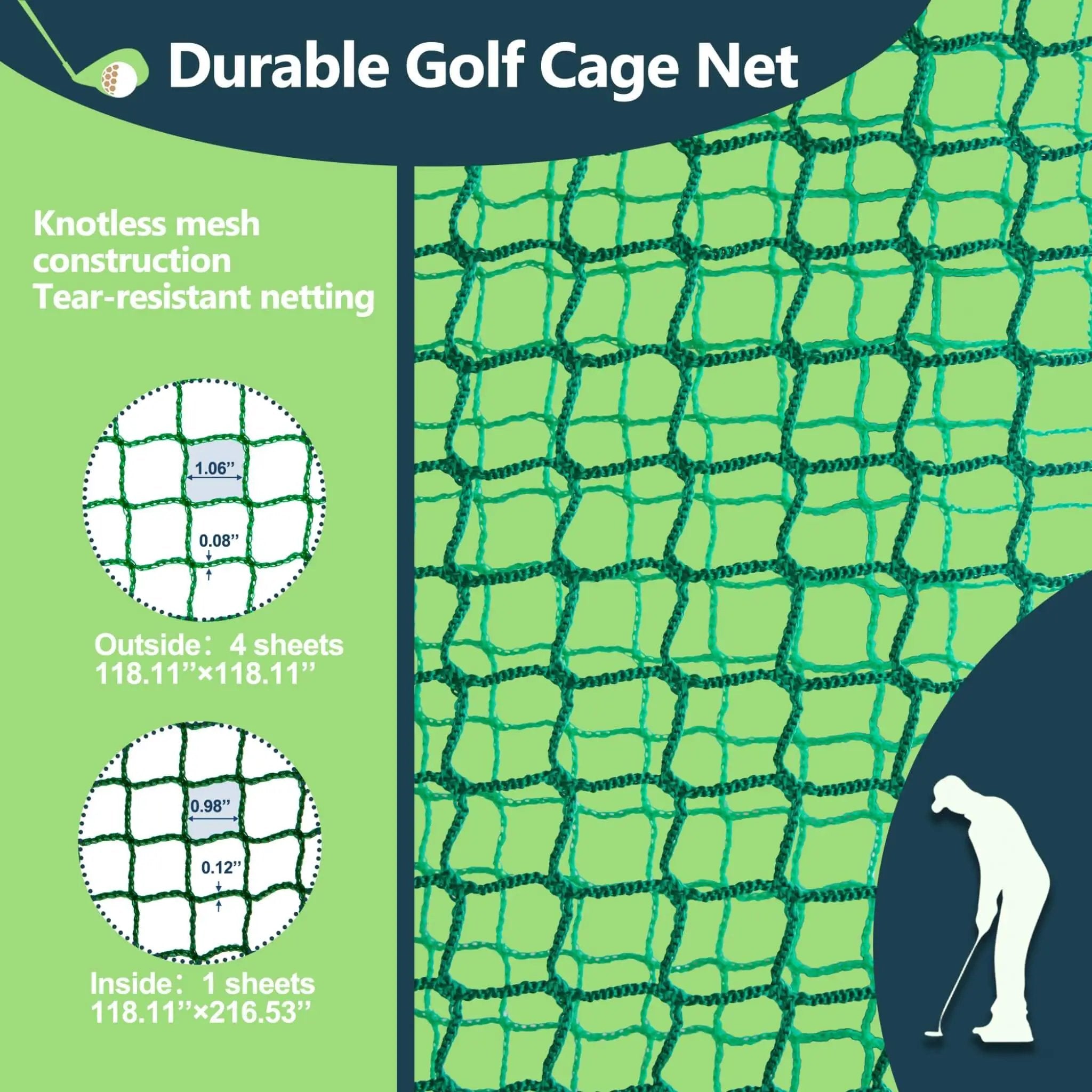 [10X10FT] Golf Practice Net Cage With Metal Frame (SAK41786) by SAKSBY WHOLESALE