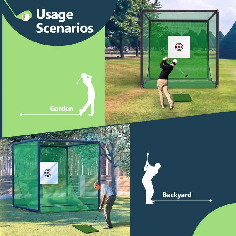 [10X10FT] Golf Practice Net Cage With Metal Frame (SAK41786) by SAKSBY WHOLESALE