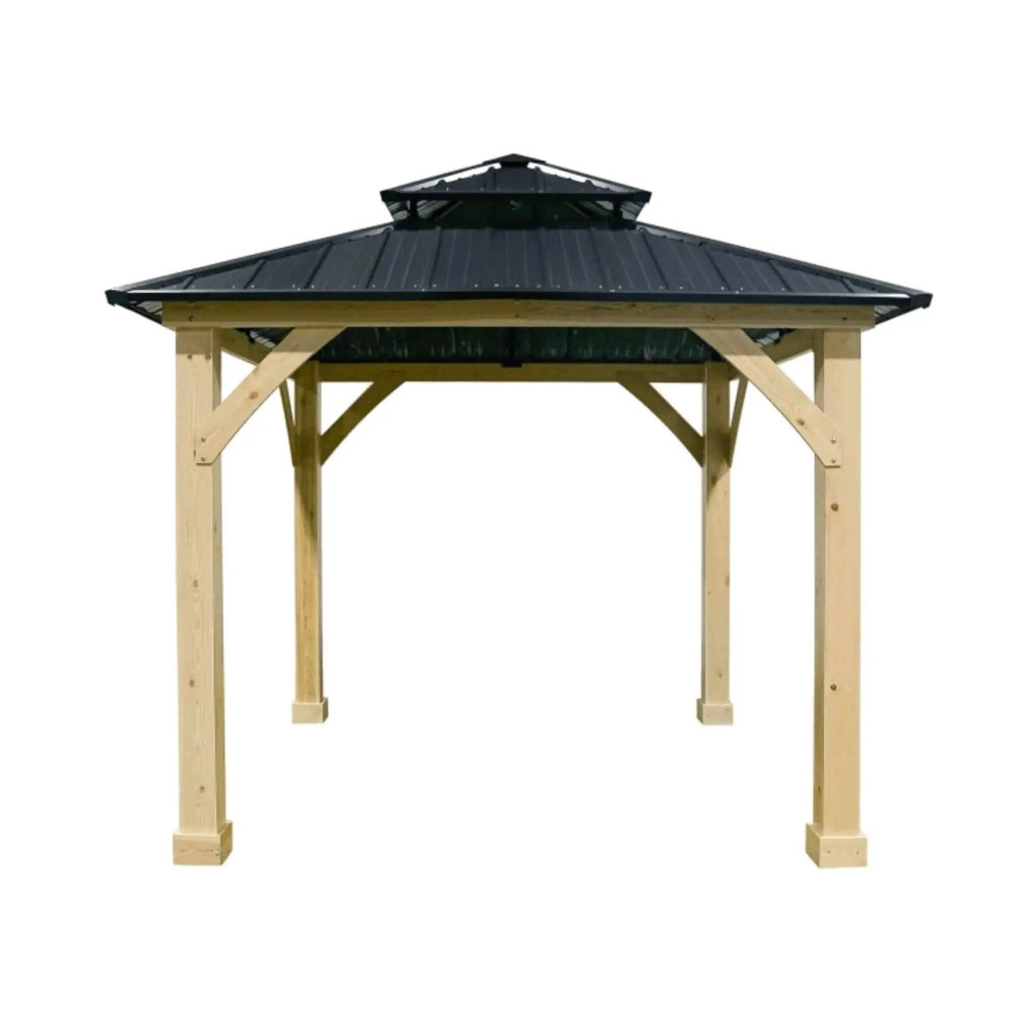 [10X10FT] Alora Premium Outdoor Patio Hardtop Gazebo With Double Steel Roof (SAK01291) by SAKSBY WHOLESALE