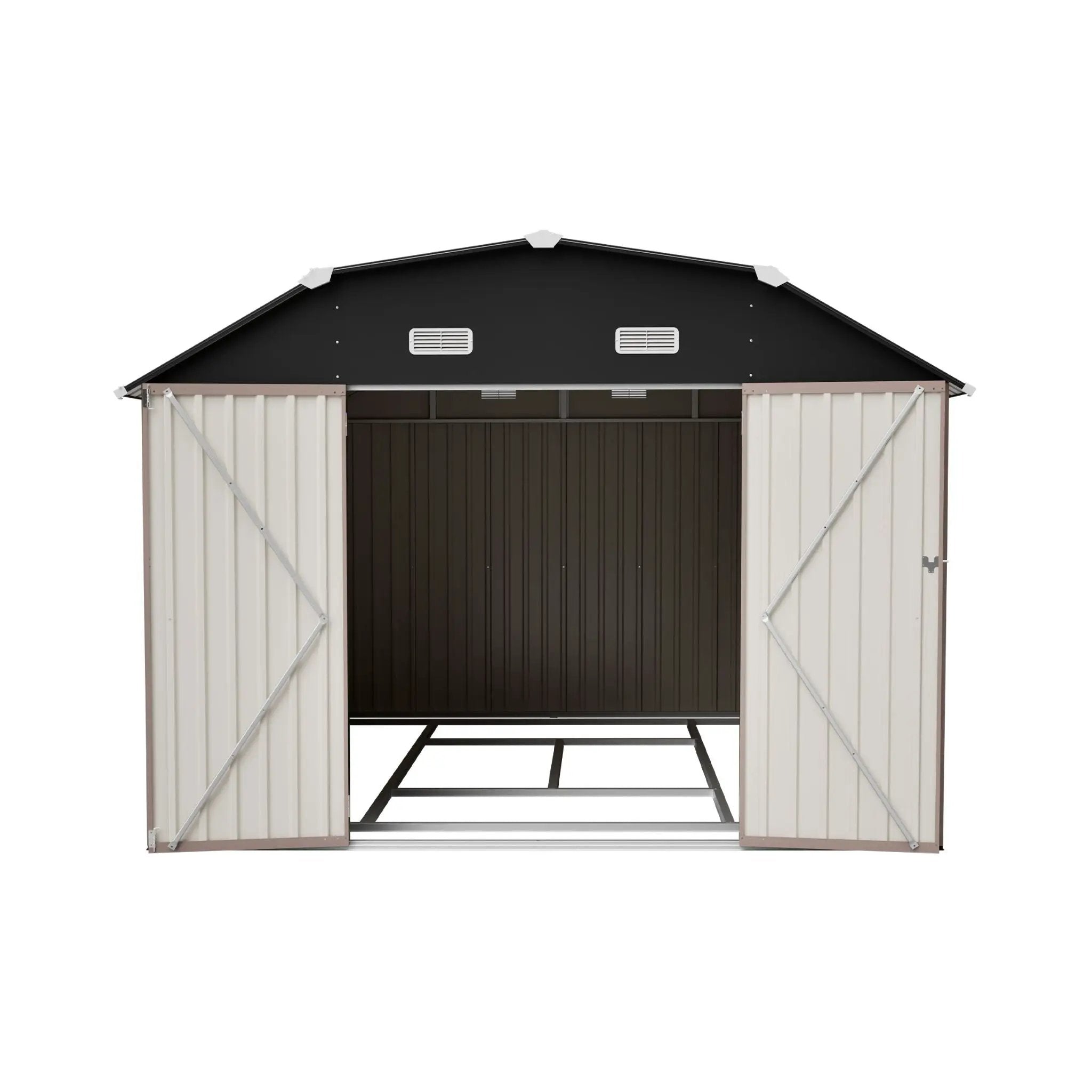 [10X12FT] Alora Heavy-Duty Outdoor Metal Storage Shed With Floor (SAK91820) by SAKSBY WHOLESALE