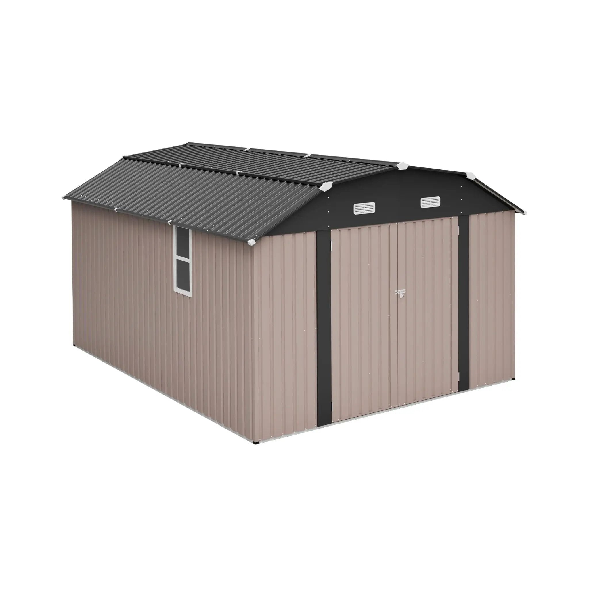 [10X12FT] Alora Heavy-Duty Outdoor Metal Storage Shed With Floor (SAK91820) by SAKSBY WHOLESALE