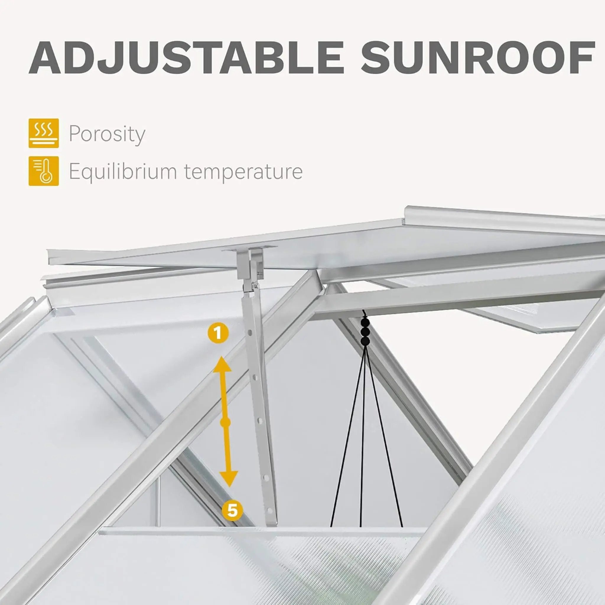 [10X12FT] Large Polycarbonate Walk-In Garden Greenhouse With Vent Window, 4MM (SAK71528) by SAKSBY WHOLESALE