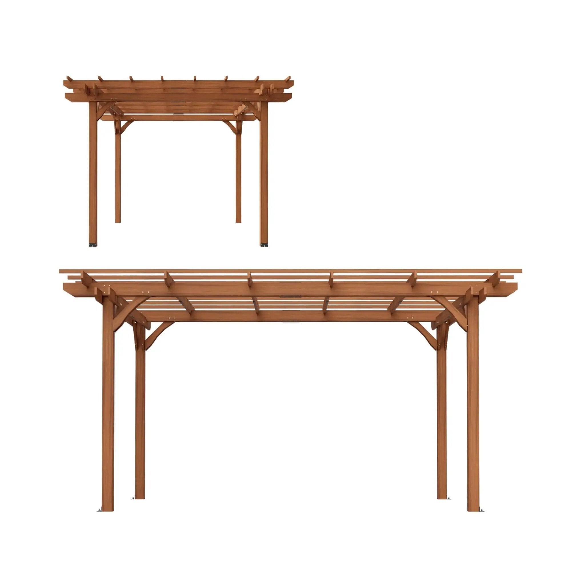 [10X12FT] Alora Premium Extra Large Outdoor Weather-Resistant Wooden Grape Pergola (SAK16278) by SAKSBY WHOLESALE