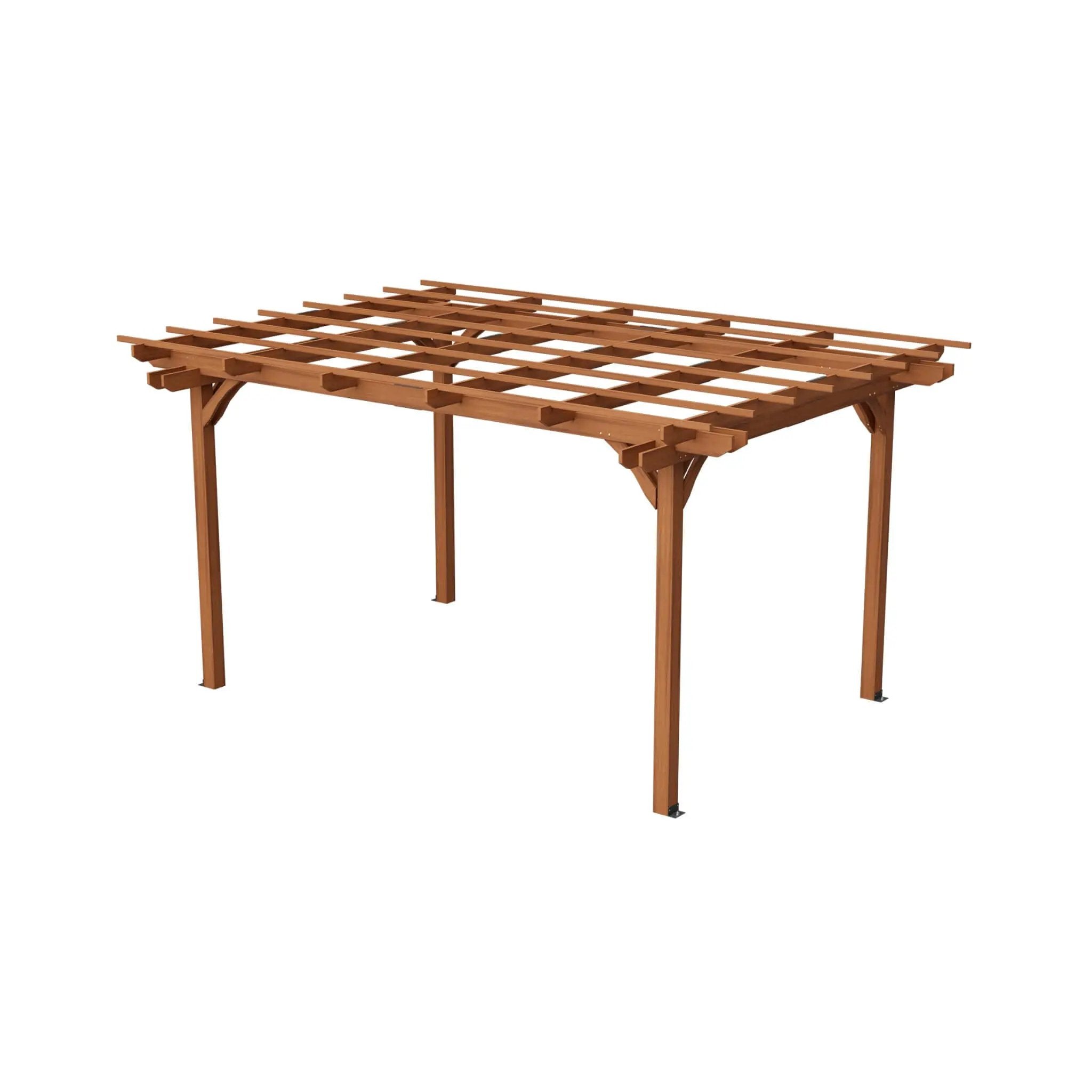 [10X12FT] Alora Premium Extra Large Outdoor Weather-Resistant Wooden Grape Pergola (SAK16278) by SAKSBY WHOLESALE