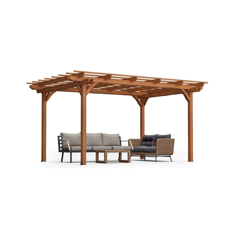 [10X12FT] Alora Premium Extra Large Outdoor Weather-Resistant Wooden Grape Pergola (SAK16278) by SAKSBY WHOLESALE