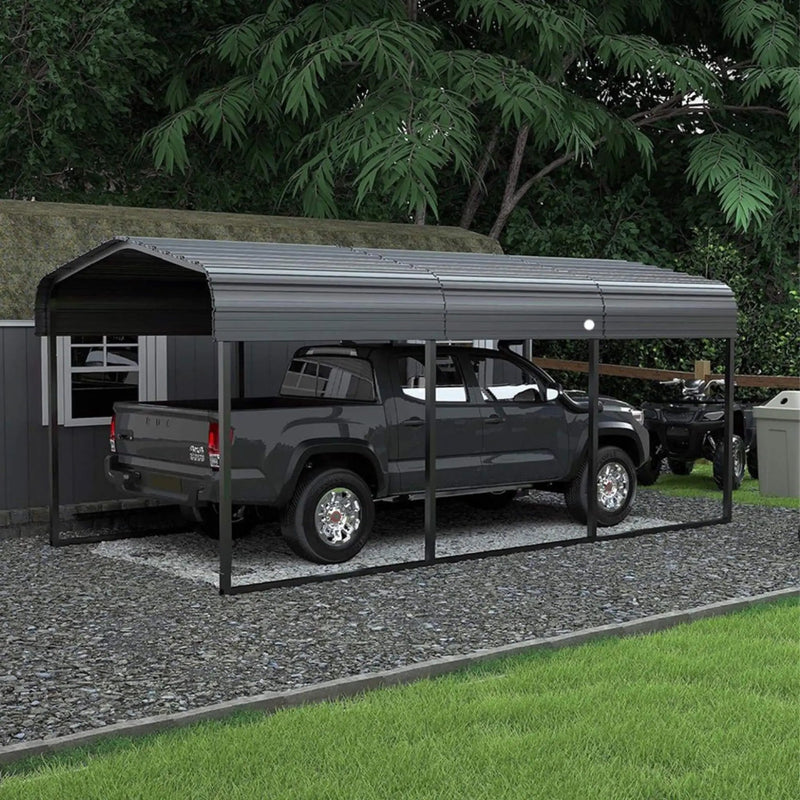 [10X15FT] Alora Large Heavy-Duty Outdoor Metal Carport For Cars, Trucks And Boats (SAK95738) by SAKSBY WHOLESALE