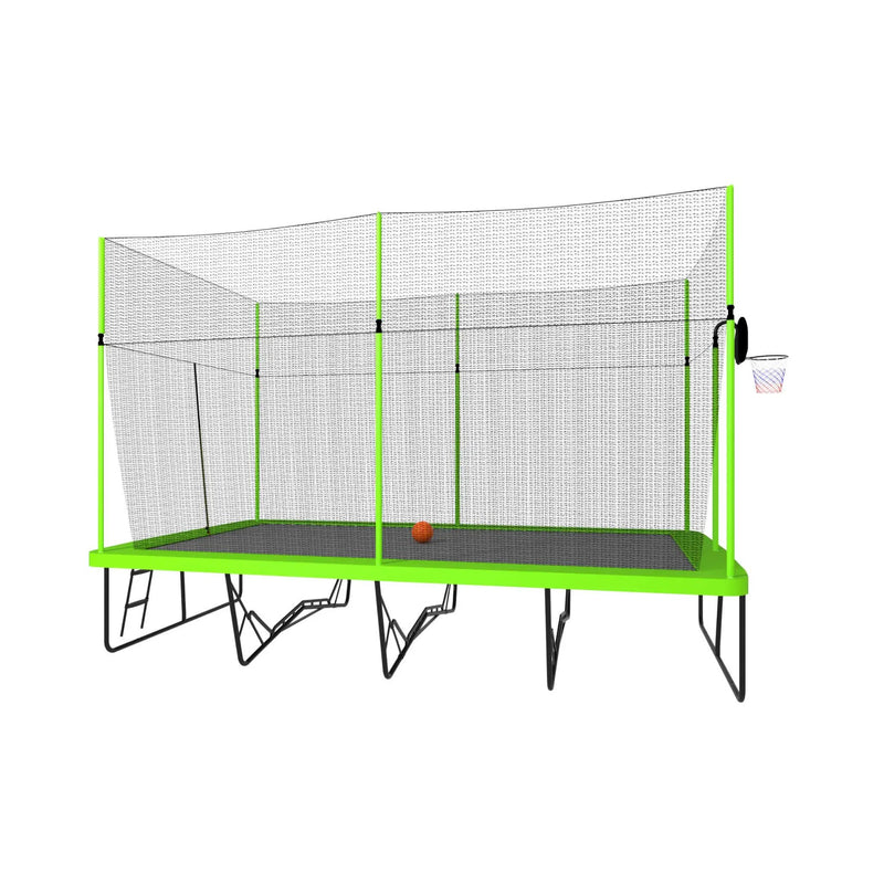 [10X17FT] Large Rectangular Trampoline With Basketball Hoop And Ladder (SAK17482) by SAKSBY WHOLESALE