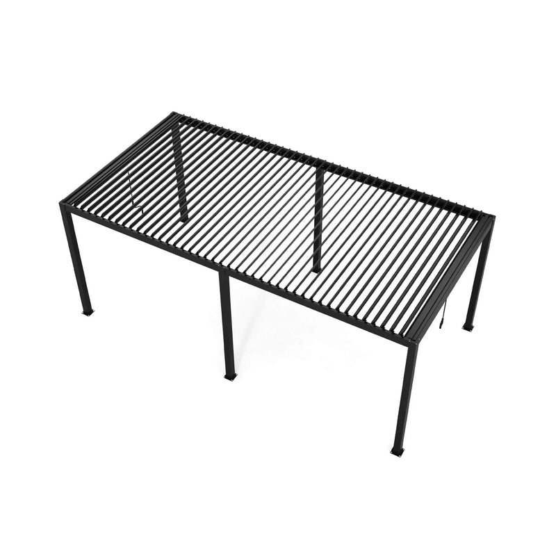 [10X19FT] Alora Modern Durable All-Weather Outdoor Pergola With Aluminum Frame And Steel Louvers (SAK32691) by SAKSBY WHOLESALE