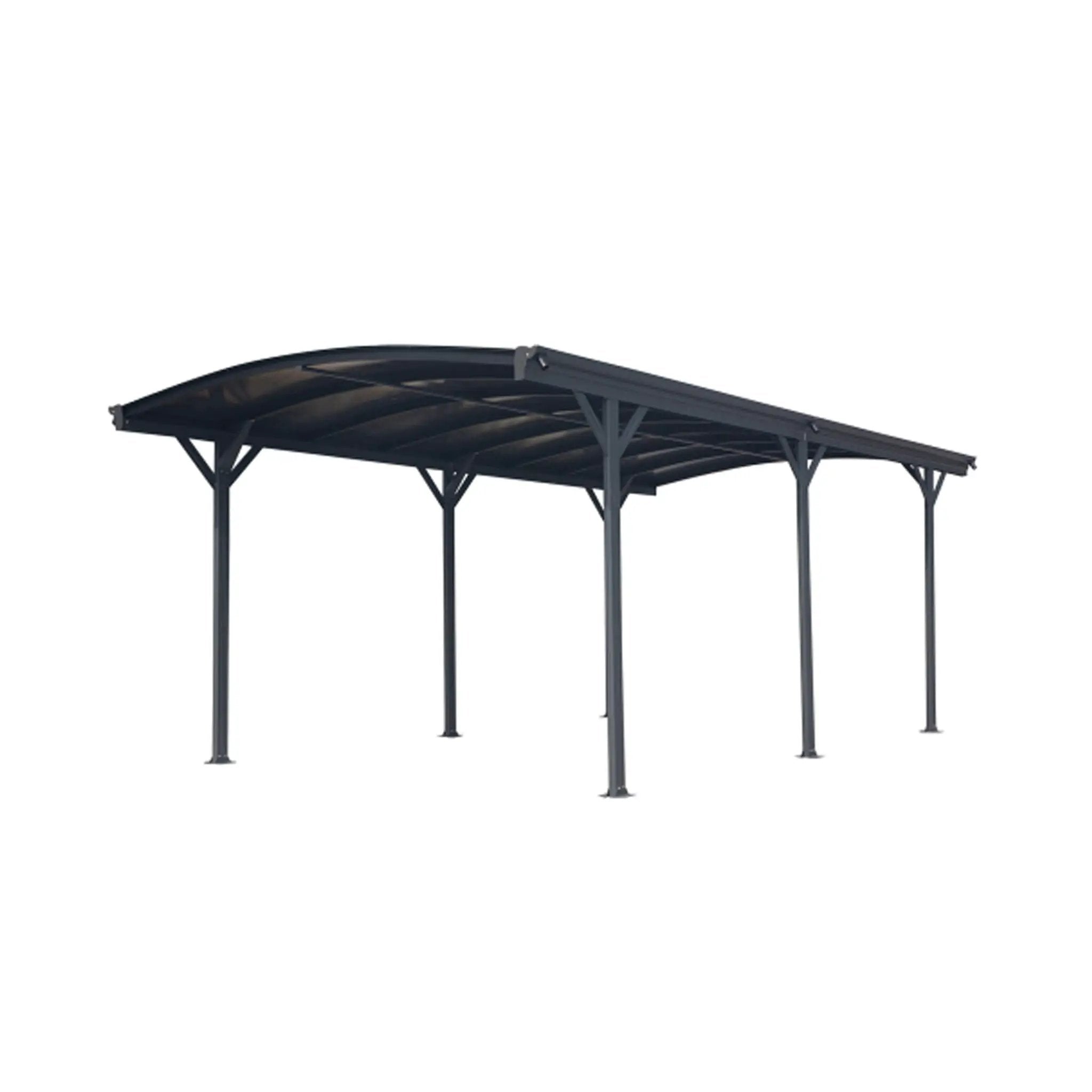 [10X19FT] Alora Heavy-Duty Outdoor Aluminum Arch Carport With Polycarbonate Panels (SAK86109) by SAKSBY WHOLESALE