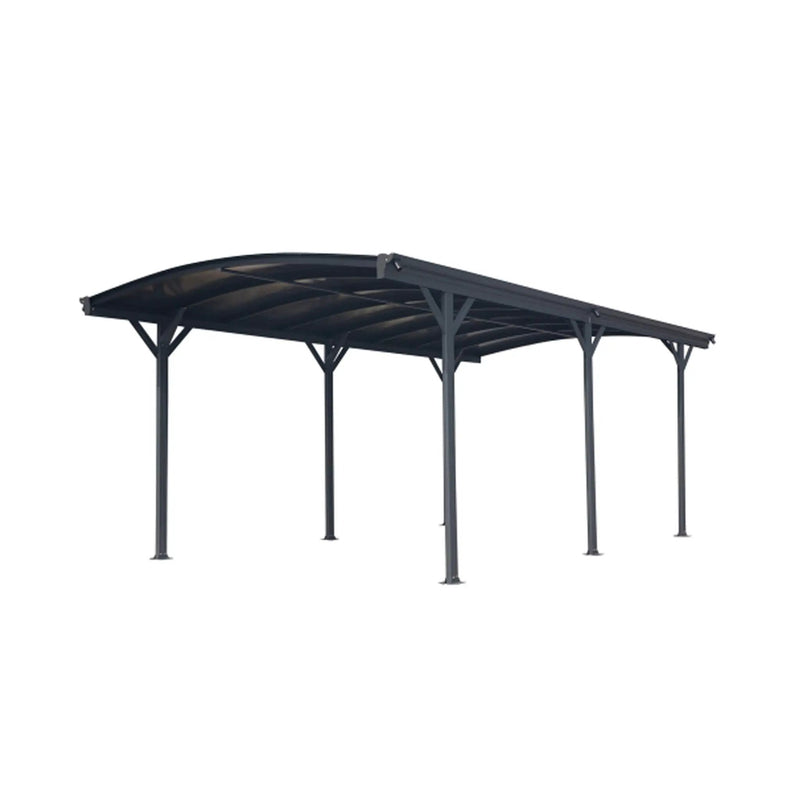 [10X19FT] Alora Heavy-Duty Outdoor Aluminum Arch Carport With Polycarbonate Panels (SAK86109) by SAKSBY WHOLESALE