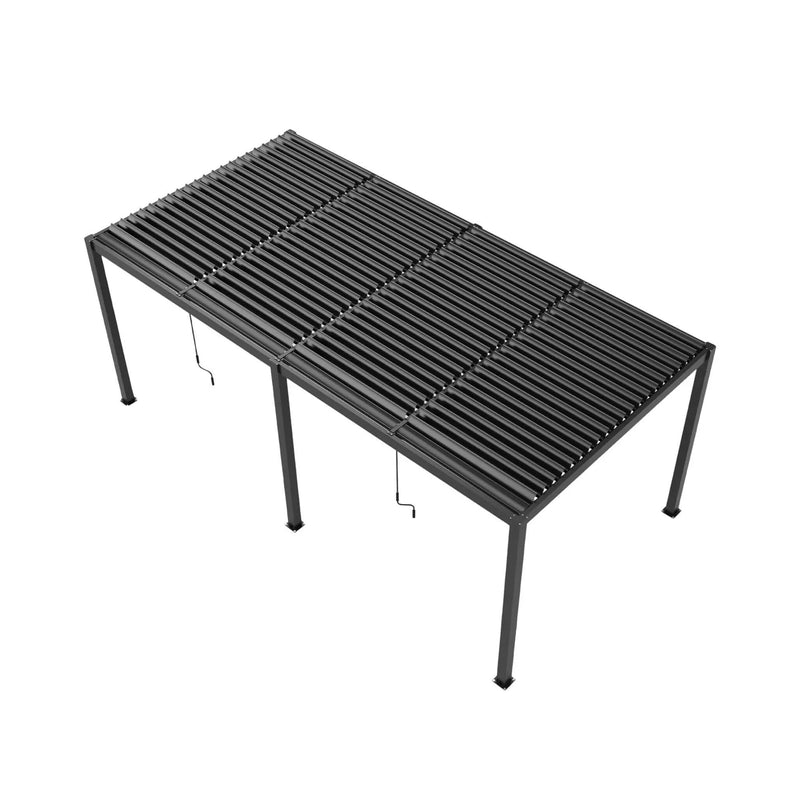[10X19FT] Alora Premium Powder-Coated Aluminum Pergola With Adjustable Louvers (SAK78345) by SAKSBY WHOLESALE