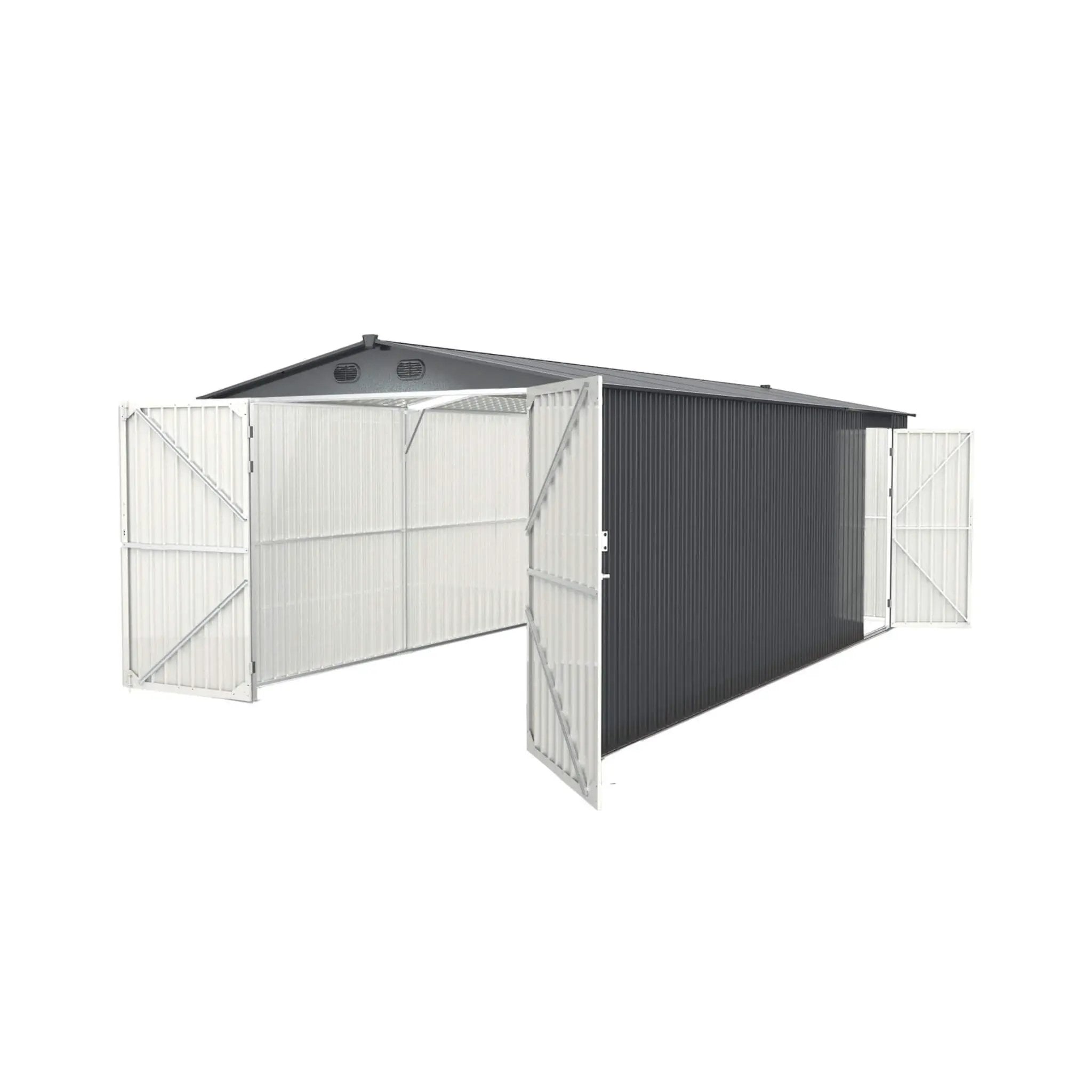 [10X20FT] Alora Heavy-Duty Multipurpose Outdoor All-Weather Utility Garage Storage Shed With Air Vents (SAK74834) by SAKSBY WHOLESALE