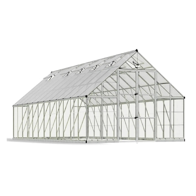 [10X24FT] Premium Heavy-Duty Polycarbonate Walk-In Greenhouse W/ Aluminum Frame & Built-In Gutter System (SAK58472) by SAKSBY WHOLESALE